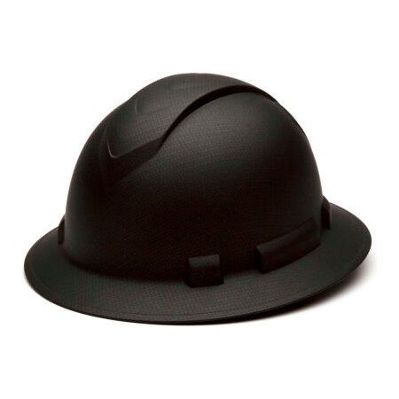 Pyramex Ridgeline Full Brim Hard Hat, Matte Black Graphite Pattern, 4-Point Ratchet Suspension - Pkg Qty 12 HP54117